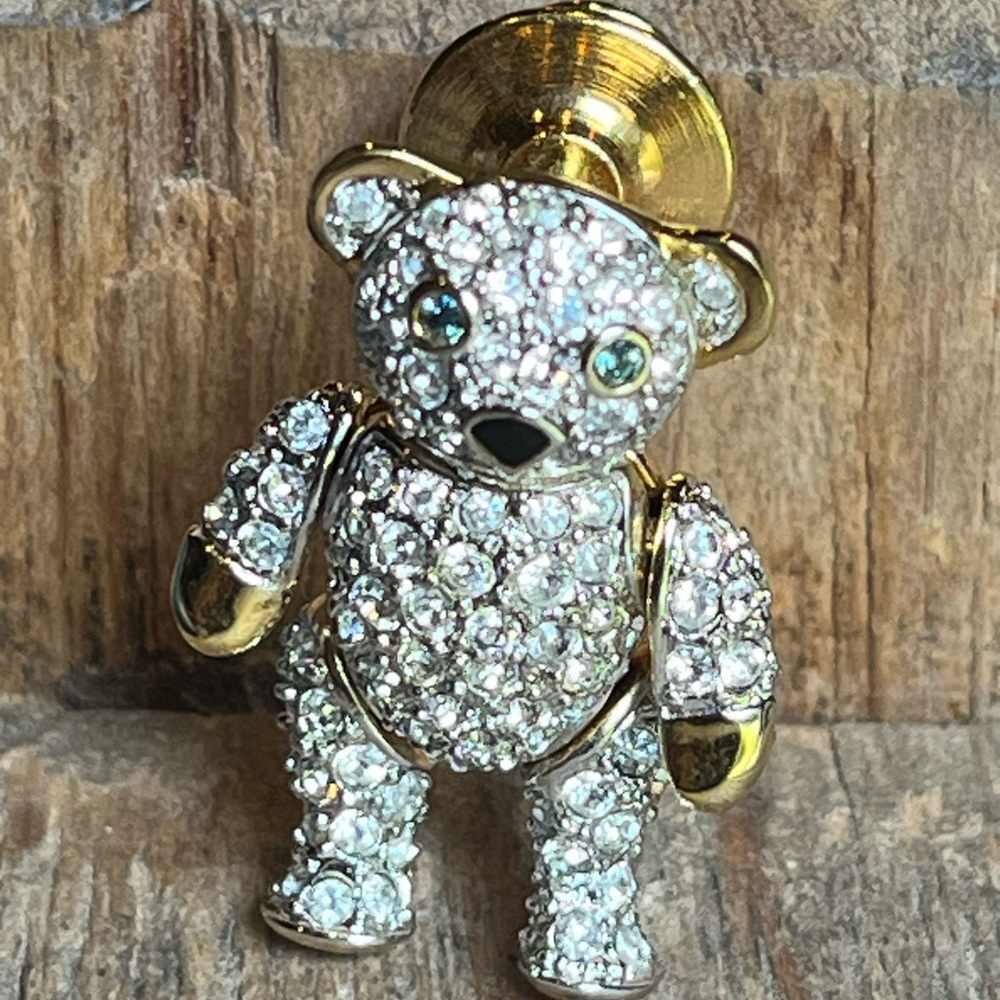 Carolee Rhinestone Bear Pin